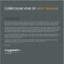CV of Arley McBlain
